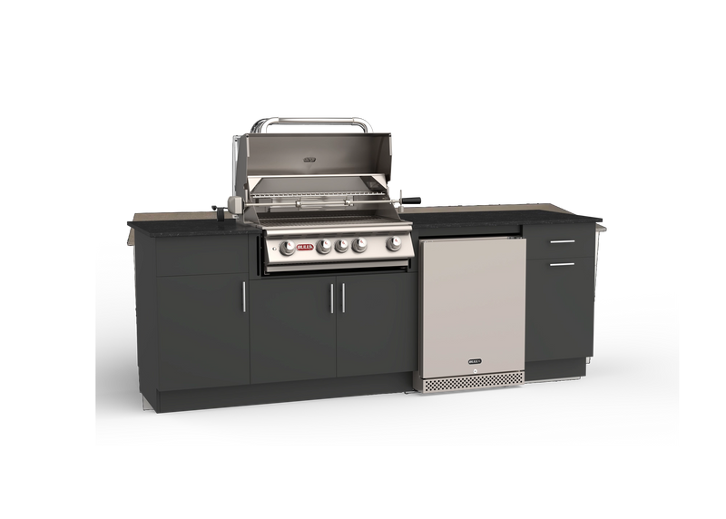 Bull Myrtle Beach 8 Ft Dura Kitchen - Angus Grill, Fridge & Granite Countertop