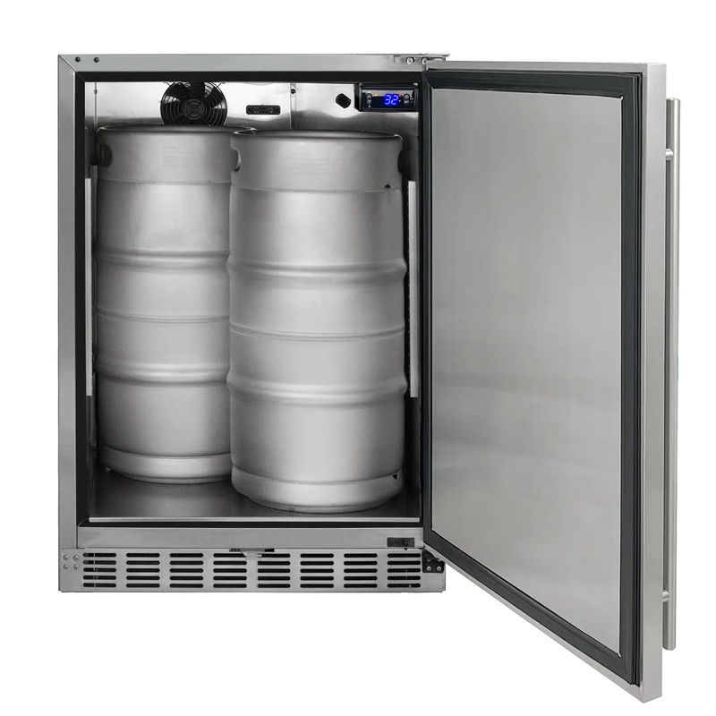 Kegco HK38SSU-1 24" Wide Outdoor Single Tap All Stainless Steel Built-In Kegerator