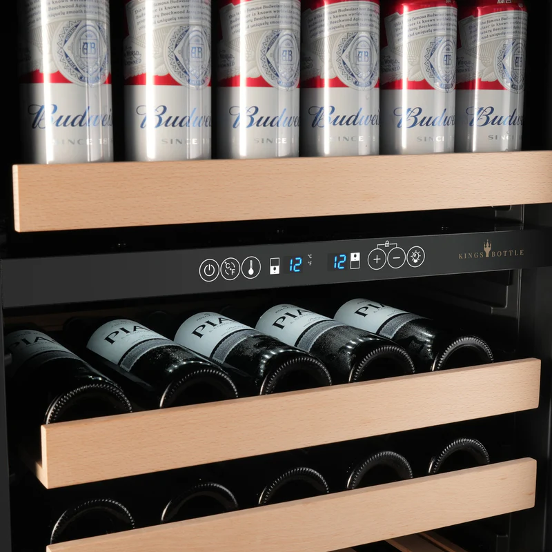 KingsBottle 47" Dual Zone Wine & Beverage Hybrid Center (KBU265DX) — Left Hand Hinge