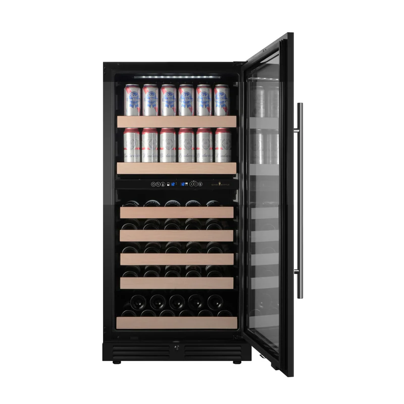 KingsBottle 47" Dual Zone Wine & Beverage Hybrid Center (KBU265DX) — Left Hand Hinge